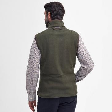 Green Barbour Mens Langdale Fleece Gilet Olive