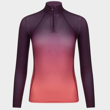  LeMieux Womens Spectrum Base Layer Aubergine/Papaya