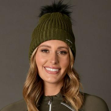 Green WeatherBeeta Womens Knit Beanie Olive