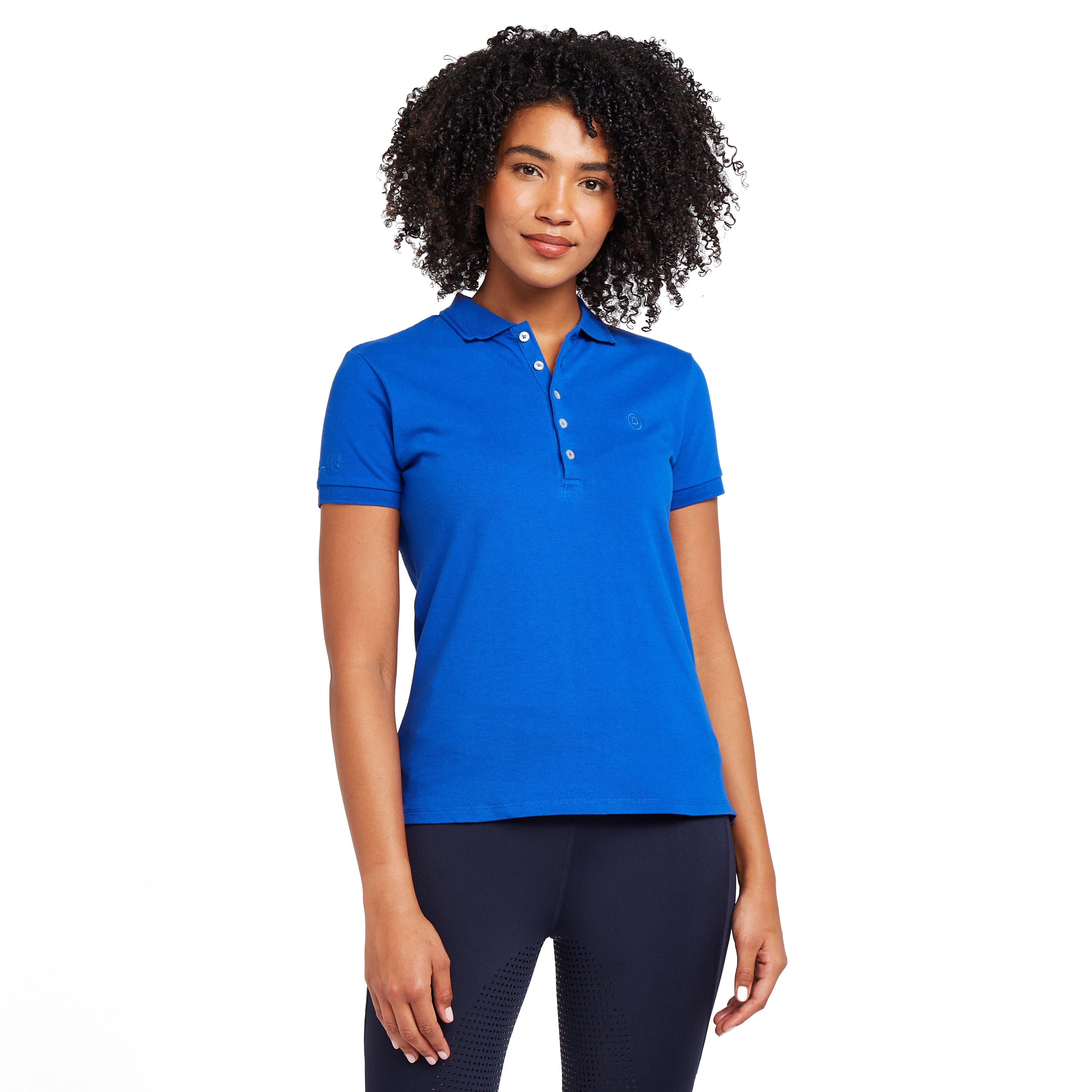 Womens Lily Cap Sleeve Polo Blue
