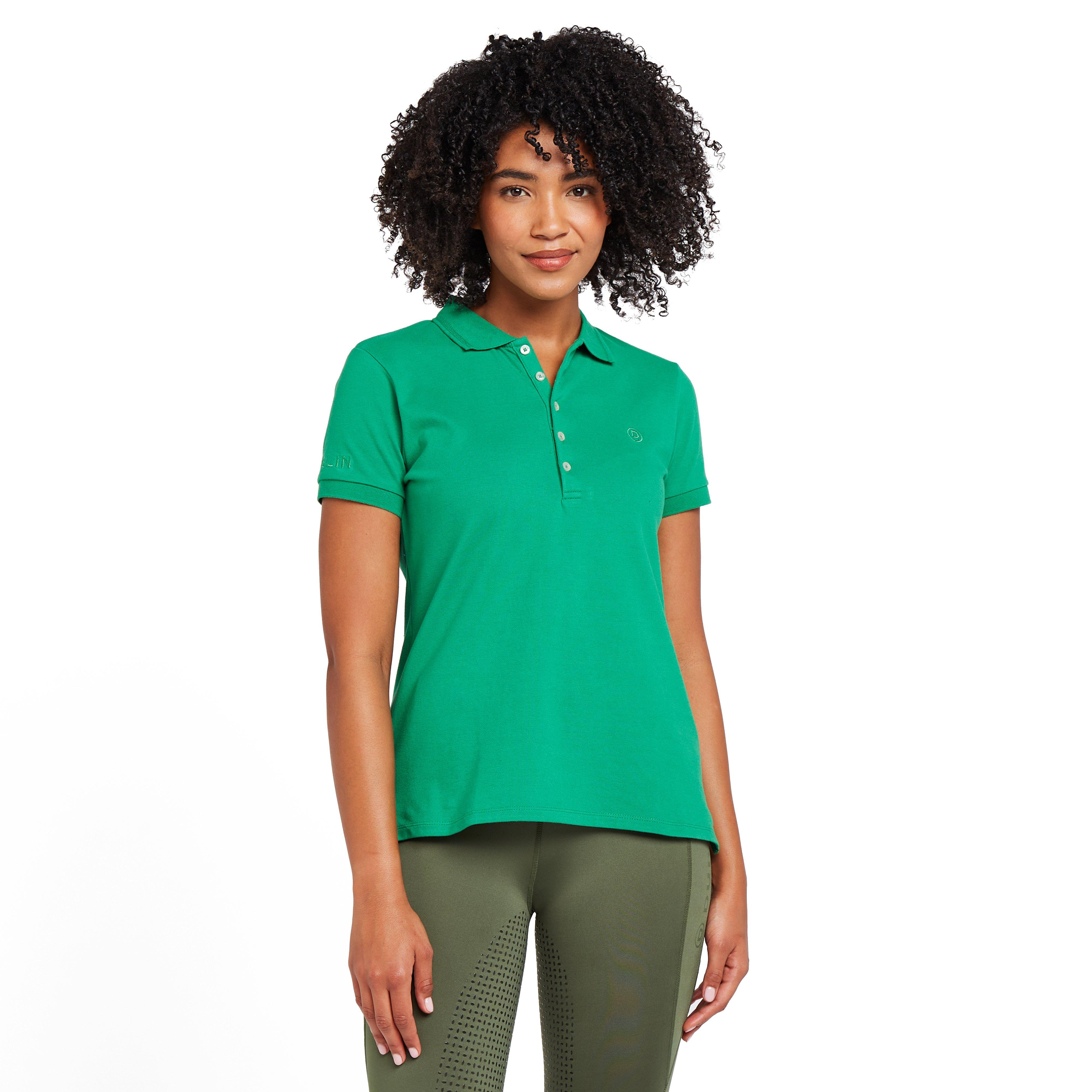 Womens Lily Cap Sleeve Polo Green