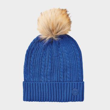 Blue Dublin Womens Cable Knit Beanie Cobalt