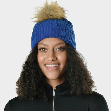 Blue Dublin Womens Cable Knit Beanie Cobalt