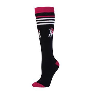 Black Dublin Womens Socks Ink Dog