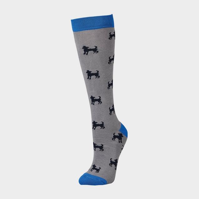 Grey Dublin Womens Socks Cobalt Dogs image 1
