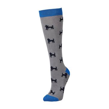 Grey Dublin Womens Socks Cobalt Dogs