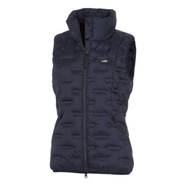  Schockemohle Womens Rose Quilted Gilet Blue Night