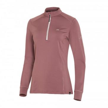 Pink Schockemohle Womens Winter Page.SP Quarter Zip Training Shirt Rose Taupe