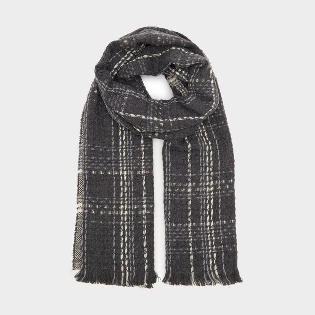  Platinum Womens Woven Scarf Black Chequered image 1