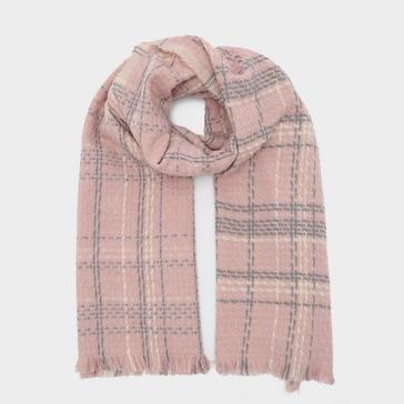 Pink Platinum Womens Woven Scarf Pink Chequered