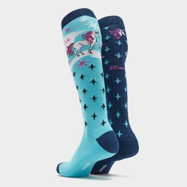 Blue Platinum Adults Novelty Socks Unicorns