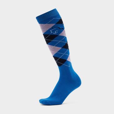 Blue Platinum Adults Argyle Cotton Socks Blue