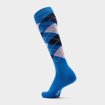 Blue Platinum Adults Argyle Cotton Socks Blue