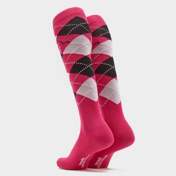 Pink Comodo Adults Argyle Cotton Socks Pink