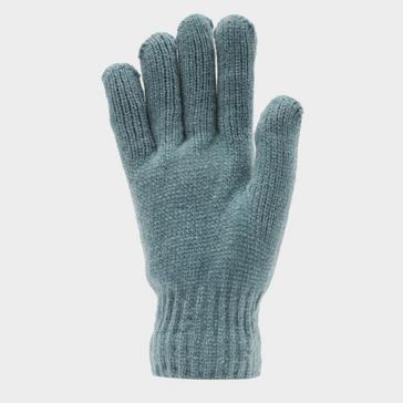 Grey Platinum Womens Chenille Gloves Grey