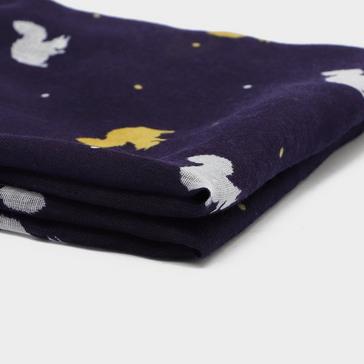 Blue Platinum Womens Blaze Viscose Scarf Navy Squirrels