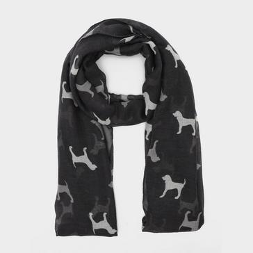 Black Platinum Womens Blaze Viscose Scarf Black Dogs