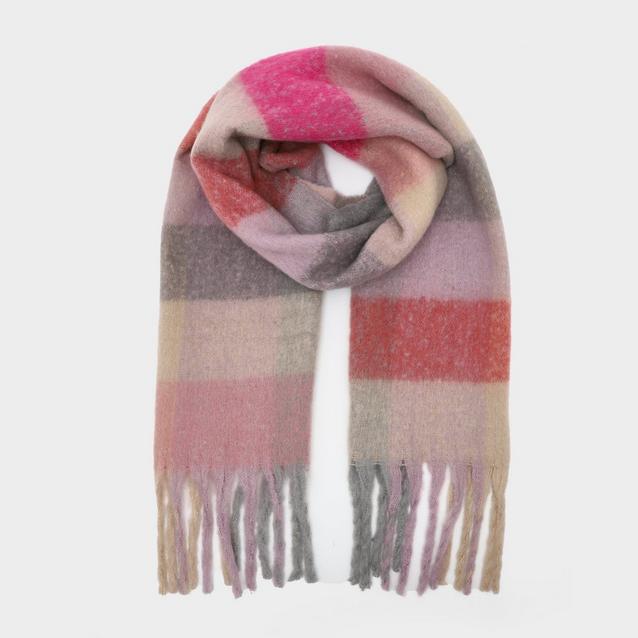 Pink Platinum Womens Woven Scarf Multi Stripes image 1