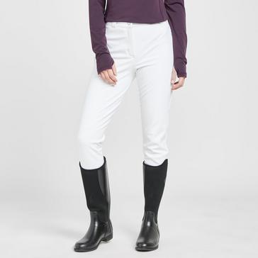 White LeMieux Womens Drytex Knee Grip Breeches White