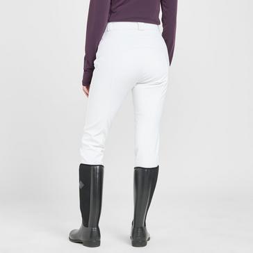 White LeMieux Womens Drytex Knee Grip Breeches White