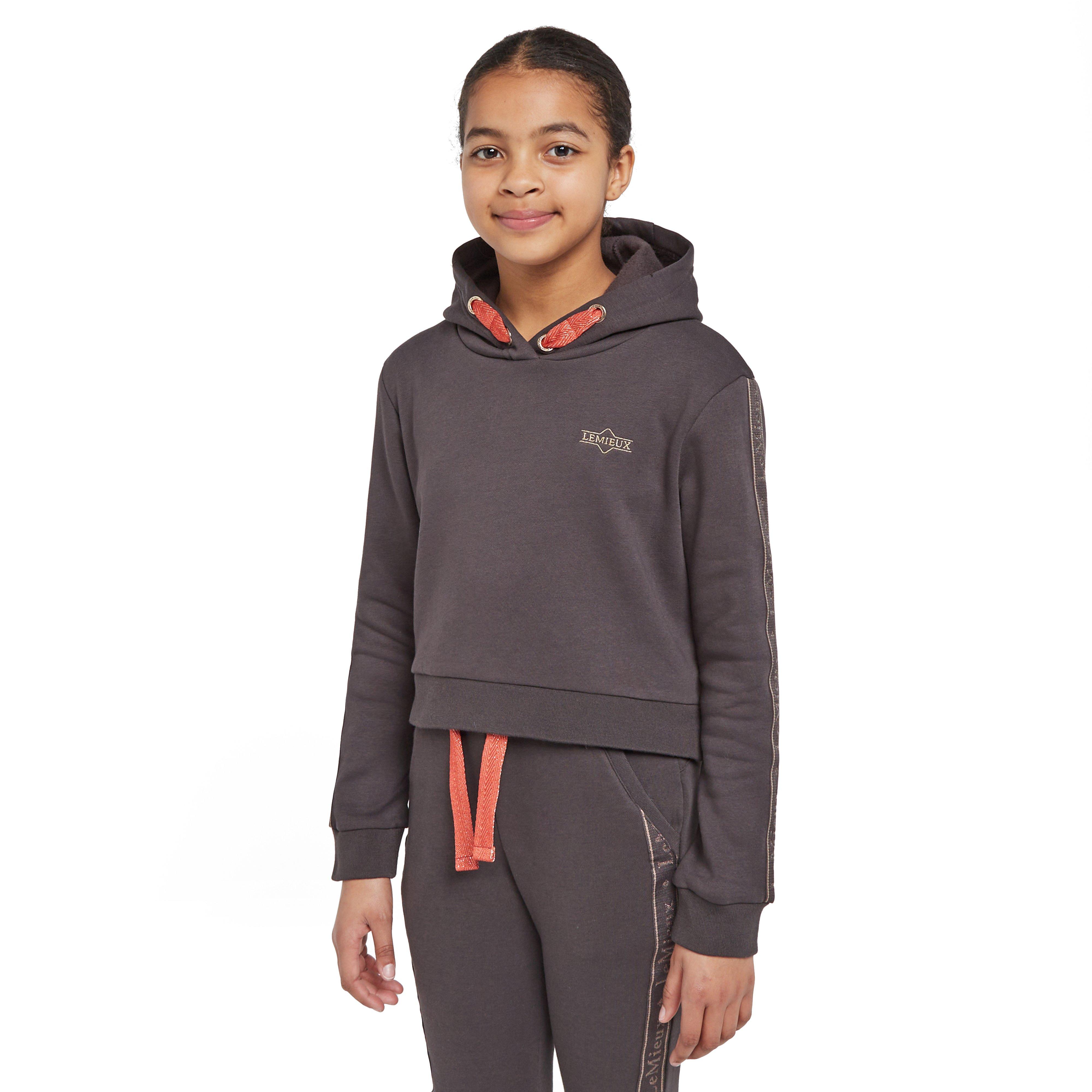 Kids Young Rider Cropped Hoodie Liquorice