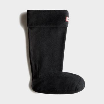Black Hunter Recycled Fleece Tall Boot Socks Black