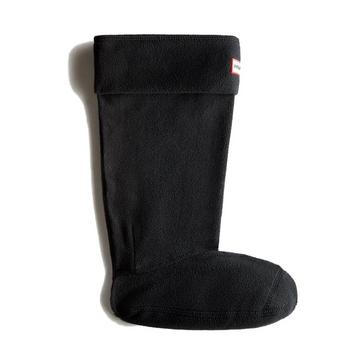 Black Hunter Recycled Fleece Tall Boot Socks Black
