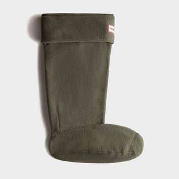  Hunter Recycled Fleece Tall Boot Socks Green