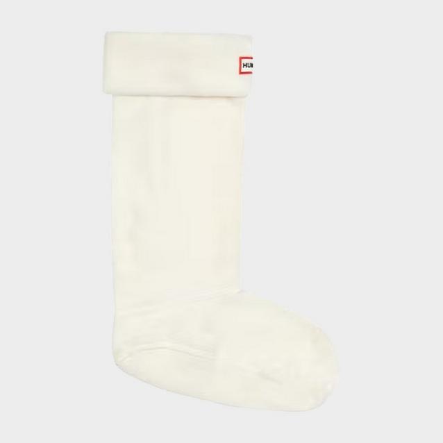  Hunter Recycled Fleece Tall Boot Socks White image 1