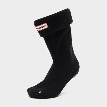 Black Hunter Kids Recycled Fleece Boot Socks Black