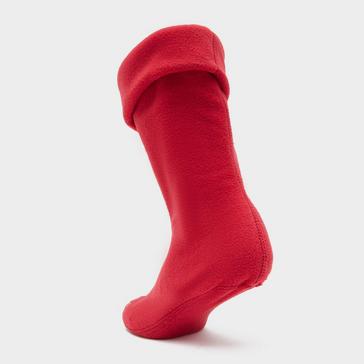  Hunter Kids Recycled Fleece Boot Socks Red