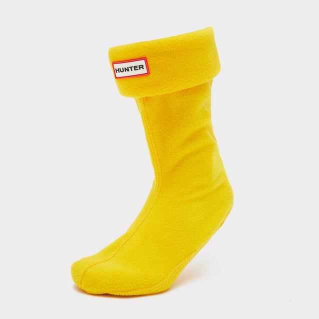 Yellow Hunter Kids Recycled Fleece Boot Socks Yellow image 1