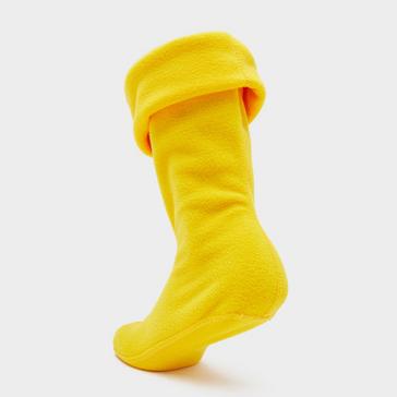  Hunter Kids Recycled Fleece Boot Socks Yellow