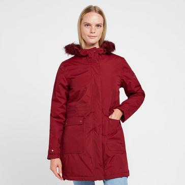 Red Regatta Womens Sabinka Fur Trim Parka Jacket Red