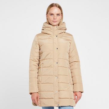 Beige/Cream Regatta Womens Pamelina Hooded Parka Jacket Cream