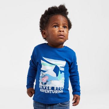 Blue Regatta Kids Peppa Pig Long Sleeved Graphic T-Shirt Blue