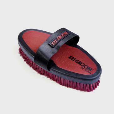 Red EZI-GROOM Body Brush Burgundy