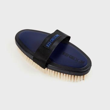 Blue EZI-GROOM Body Brush with Goat Hair Blue