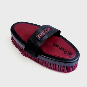 Red EZI-GROOM Body Wash Brush Burgundy