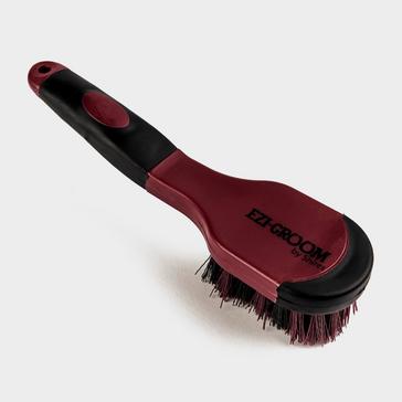 Red EZI-GROOM Grip Bucket Brush Burgundy