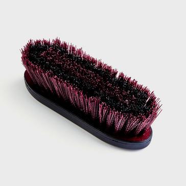 Red EZI-GROOM Grip Dandy Brush Burgundy