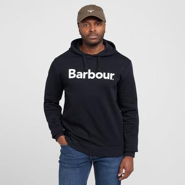  Barbour Mens Logo Hoodie Navy