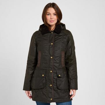 Green Barbour Womens Bower Wax Jacket Olive