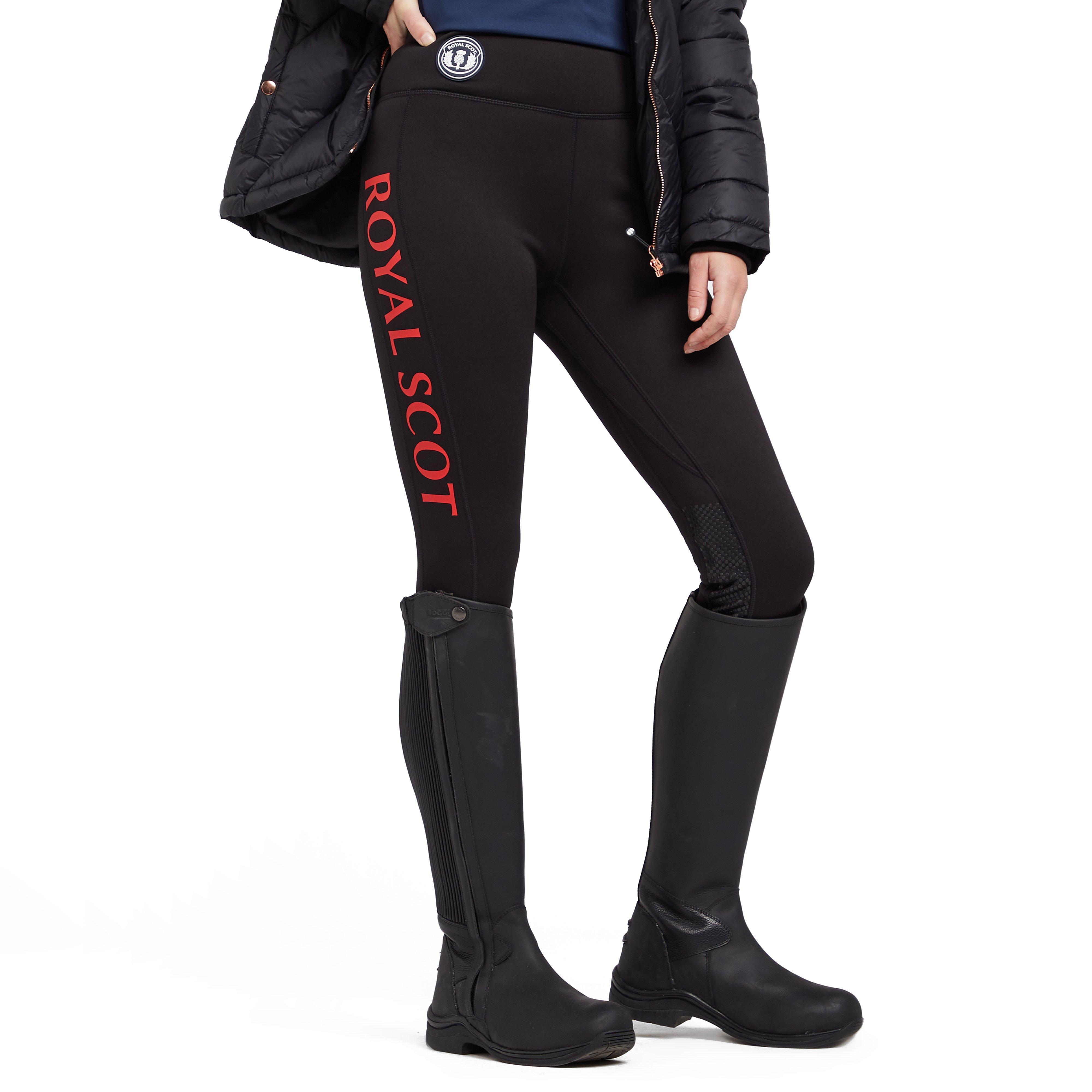 Womens Harper Knee Patch Winter Riding Tights Black