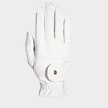White Roeckl Adults Roeck-Grip Riding Gloves White