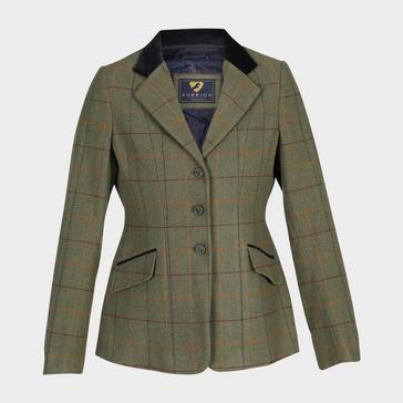 Brown Aubrion Womens Saratoga Tweed Jacket Red/Yellow/Blue Check