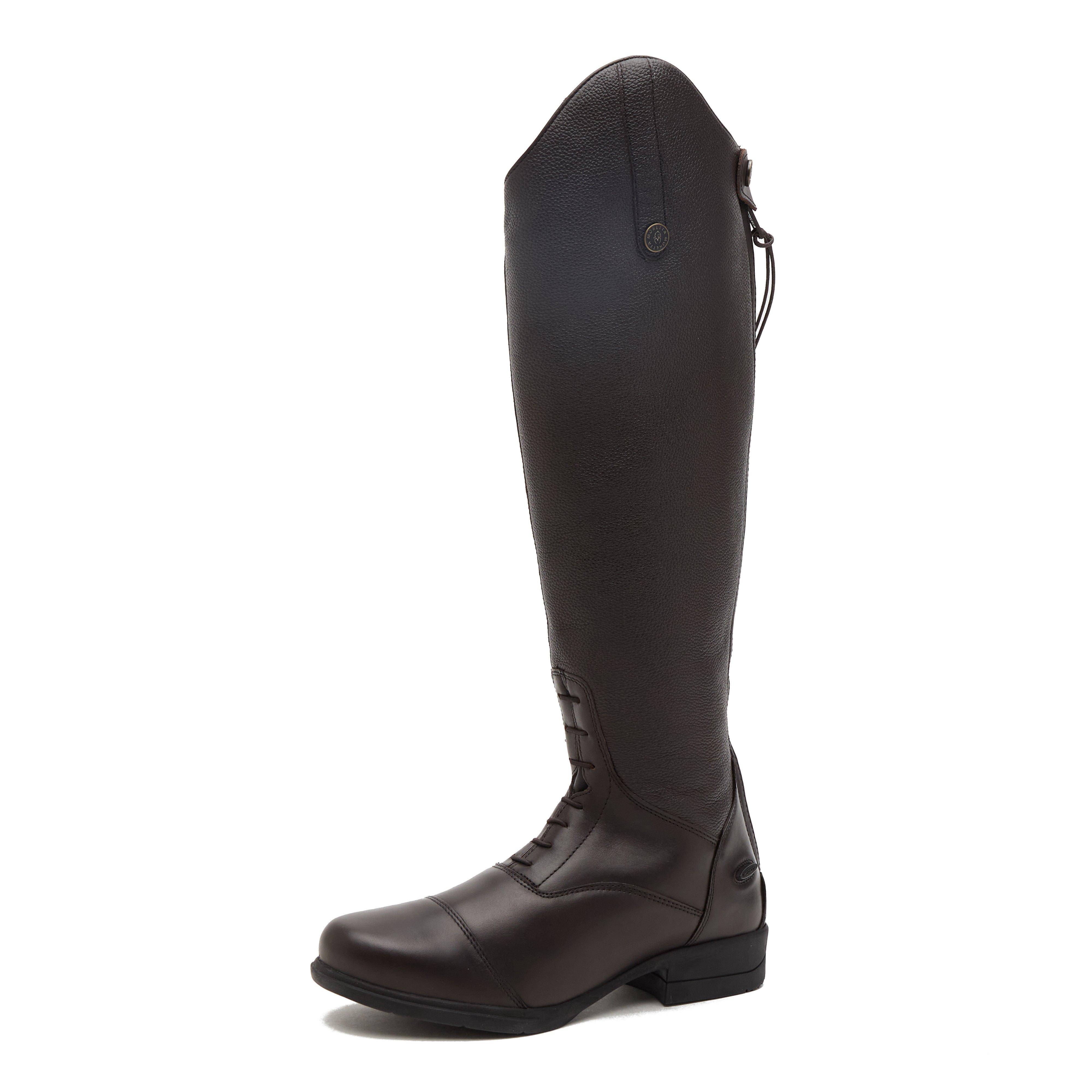 Womens Gianna Leather Field Riding Boots Brown