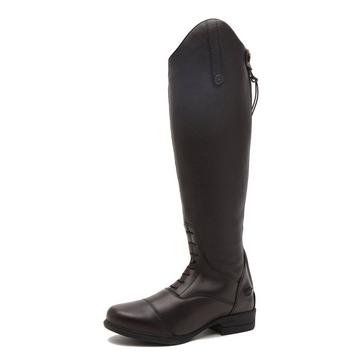  Moretta Womens Gianna Leather Field Riding Boots Brown
