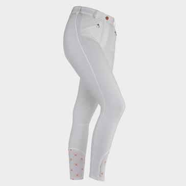  Aubrion Womens Thompson Knee Patch Breeches White