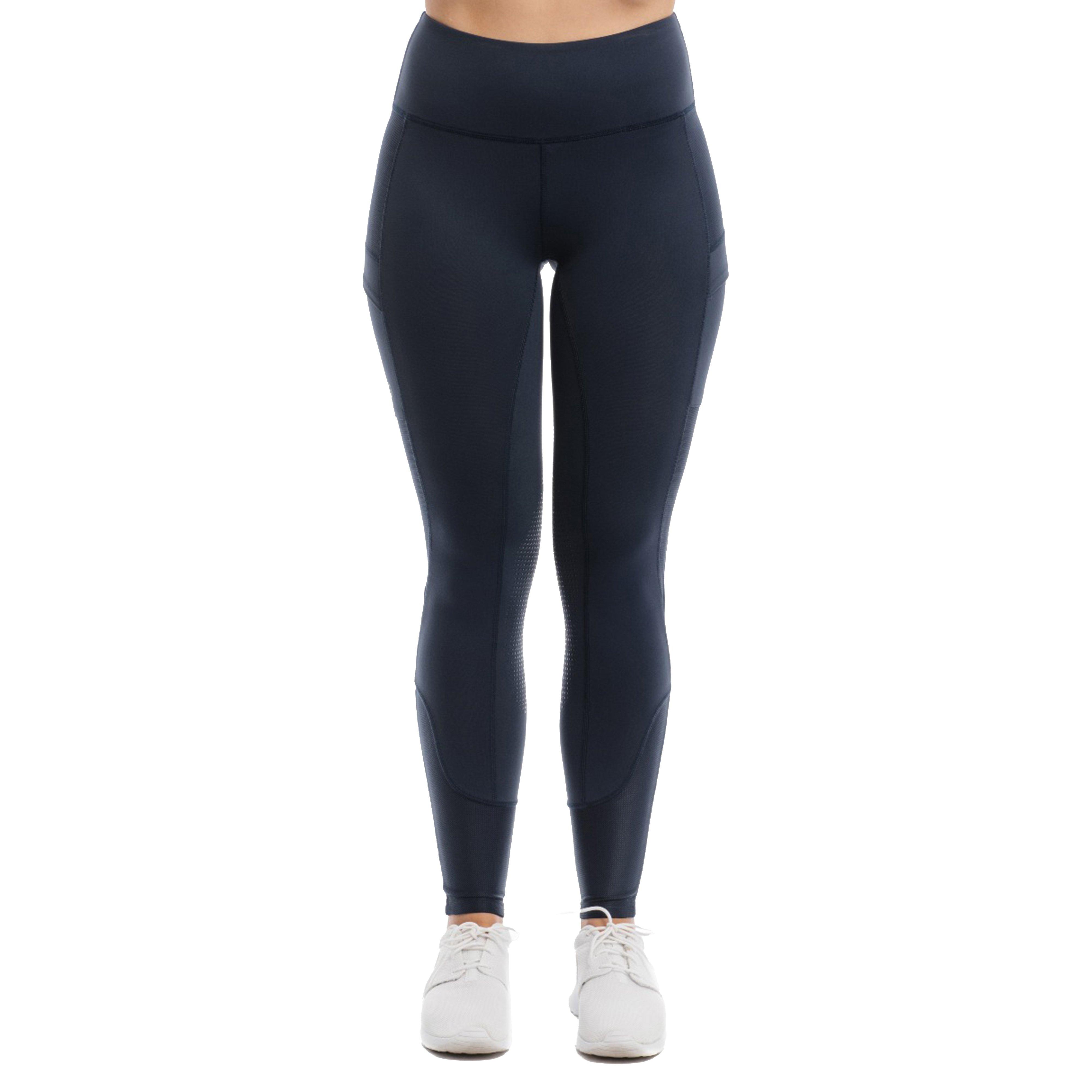 Womens Silicone Grip Riding Tights Navy